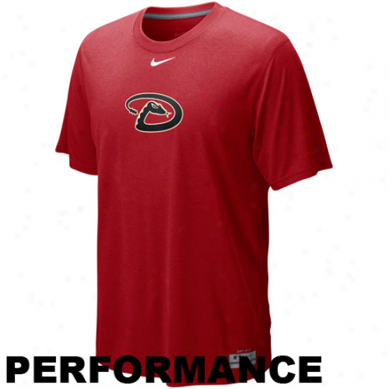 Nike Arizona Diamodnbacks Sedona Red Dri-fit Logo Legend Performance T-shirt