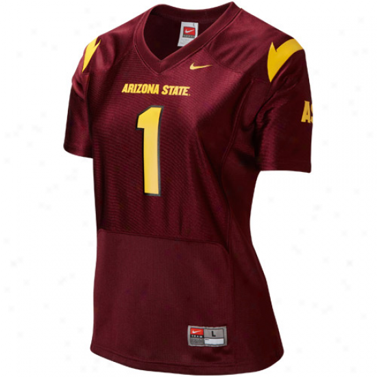 Nike Arizona State Day-star Devils #1 Women's Replica Football Jersey - Maroon