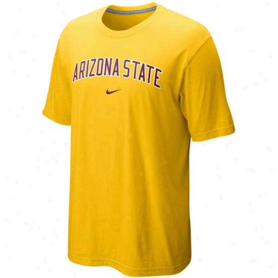 Nike Arizona State Sun Devils Arch T-shirt - Gold