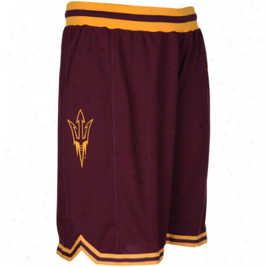 Nike Arizona State Sun Devils Maroon Replica Mesh Player Basketball Shorts