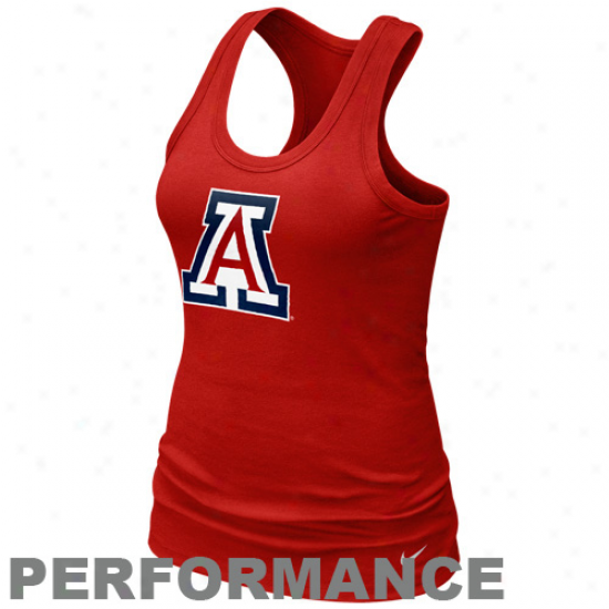 Nike Arizona Wildcats Ladies Cardinal Red Dri-fit Got Your Back Racerbacj Performance Tank Cap