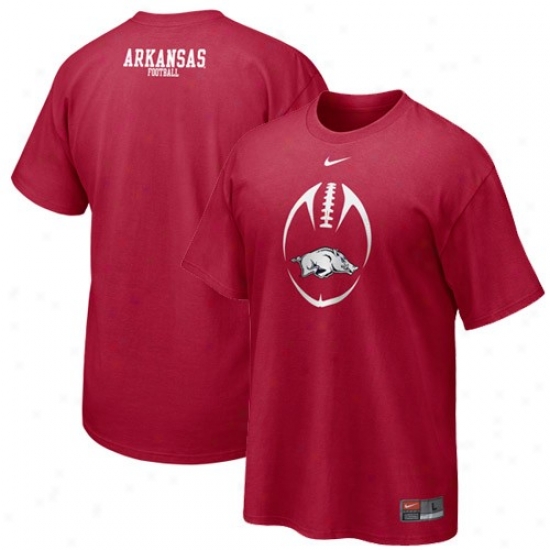 Nik Aekansas Razorbacks Cardinal Team Issue T-shirt