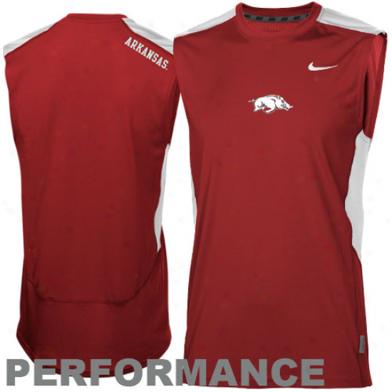 Nike Arkansas Razorbacks Speed Fly Performance Premium Sleeveless T-shirt - Cardonal