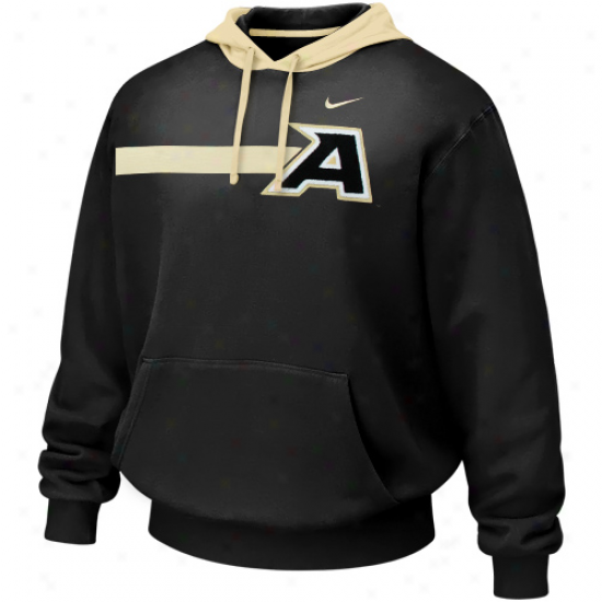 Nike Army Blackk Knights Black Bump 'n Run Hoodie Sweatshirt