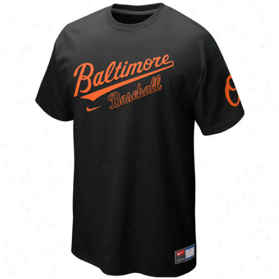 Nike Bwltimore Orioles Away Practice T-shirt - Black