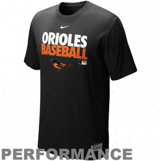 Nike Baltimore Orioles Graphic Dri-fit Performance T-shirt - Black