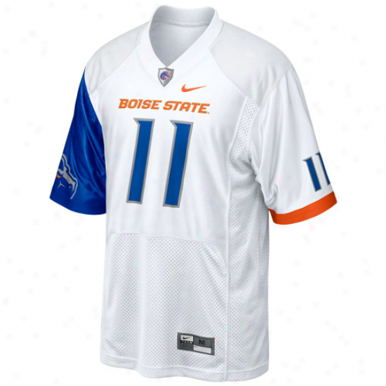 Nike Boise State Broncos #11 2011 Pro Combat Rivalry Footbball Jersey - White