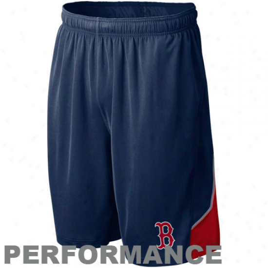 Nike Boston Ree Sox Navy Blue Mlb Authentic Collection Performance Training Shorts