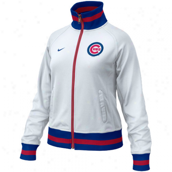 Nike Chicago Cubs Ladies White Track Jacket