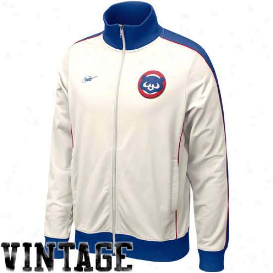 Nike Chicago Cubs Natural Cooperstown Full Zip Track Jacket