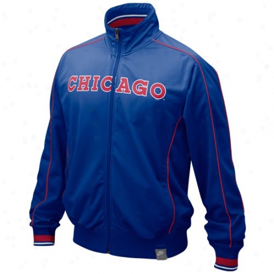 Nike Chicago Cubs Royal Blue Cooperstown Duck On The Pond Jacket