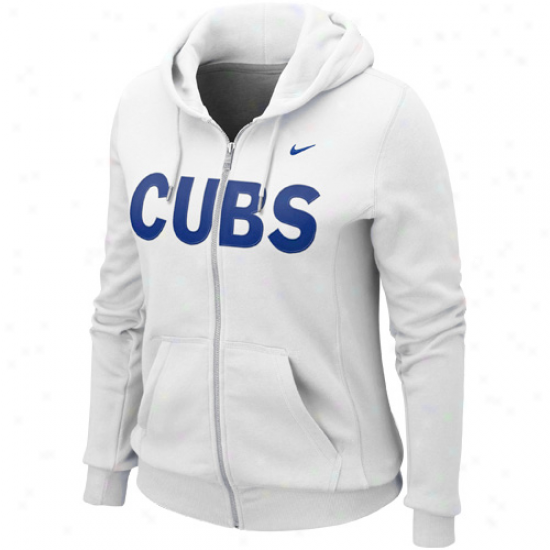 Nike Chicago Cubs Women's Classic Full Zip Hoodie - White