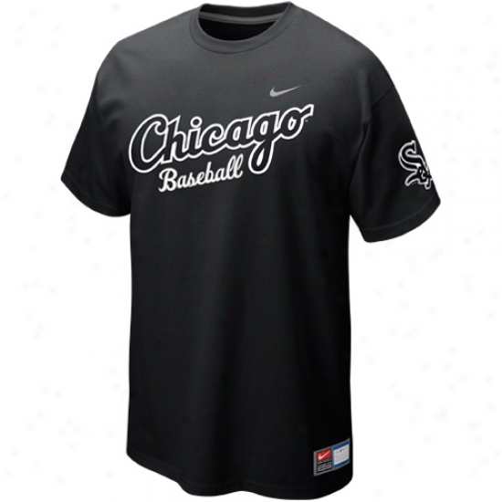 Nike Chicago White Sox Away Practice T-shirt - Black