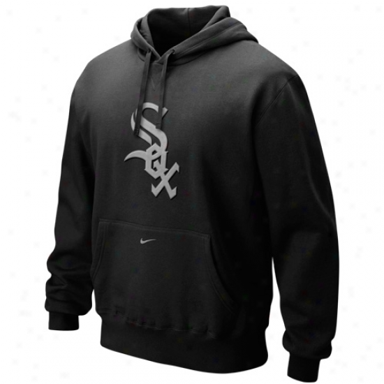 Nikr Chicago White Sox Black Seasonal Fleece Pullover Hoody Sweatshirt