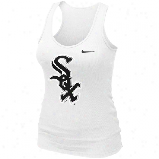 Nike Chicago White Sox Ladies Logo Shine Tank Top - White