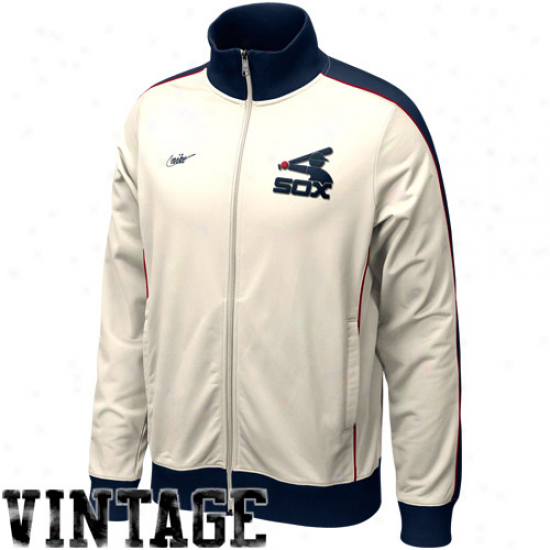 Nike Chicago White Sox Natural Cooperstown Full Zip Track Jacket