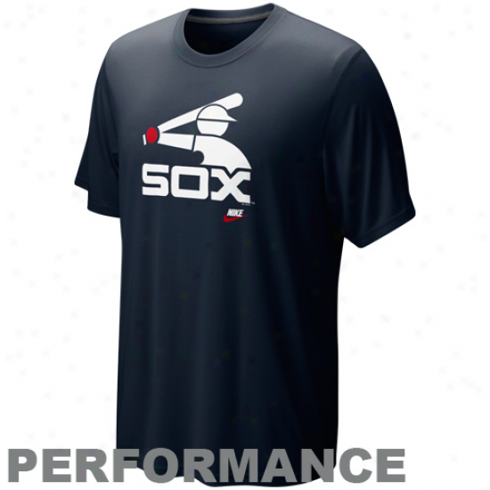Nike Chicago White Sox Navy Boue Dri -fit Legend Vintage Performance T-shirt