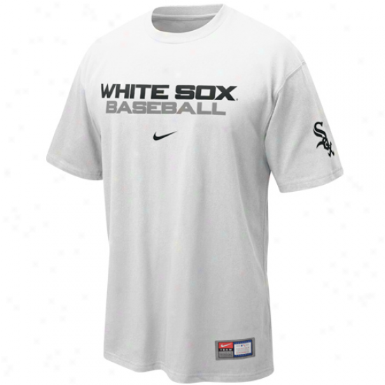 Nike Chicago White Sox Practice T-shkrt - White