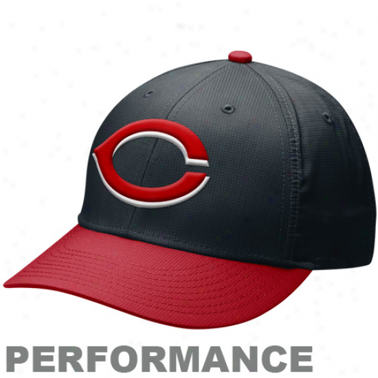 Nike Cincinnati Reds Drif-it Practice Adjustable Hat - Black