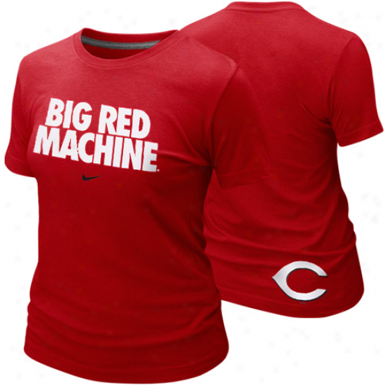 Nike Cincinnati Reds Ladiex Big Red Machine Local Premium T-shirt - Red