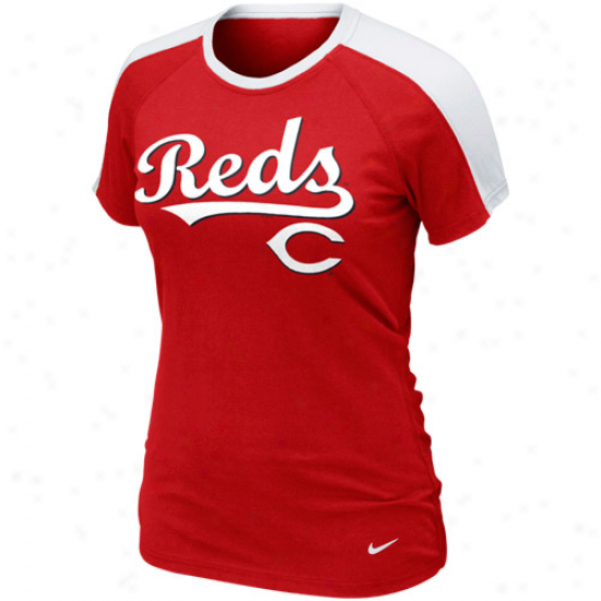 Nike Cincinnati Reds Womens Premium Centerfield T-shirt - Red