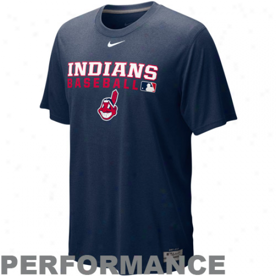 Nike Cleveland Indians Navy Blue Team Issue Legenr Performance T-shirt