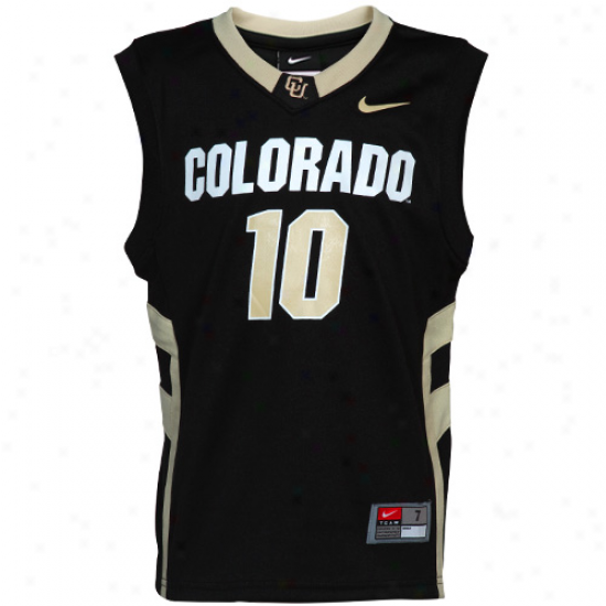 Nike Colorado Buf floes #10 Preschool Replica Basketball Jersey - Black