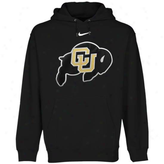 Nike Colorado Buffaloes Black Classic Logo Pullover Hoodie Sweatshirt