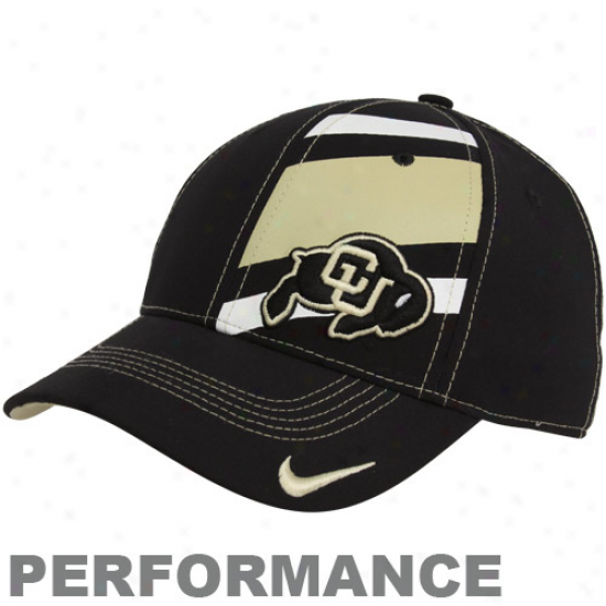 Nike Colorado Buffaloes Black Legacy 91 Players Performance Swoosh Flex Haat