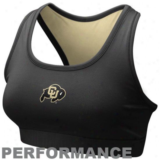 Nike Colorado Buffaloes Ladies Black Dri-fit Performance Sports Bra