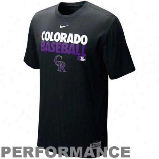 Nike Colorado Rockies Graphic Dri-fit Playing T-short - Black