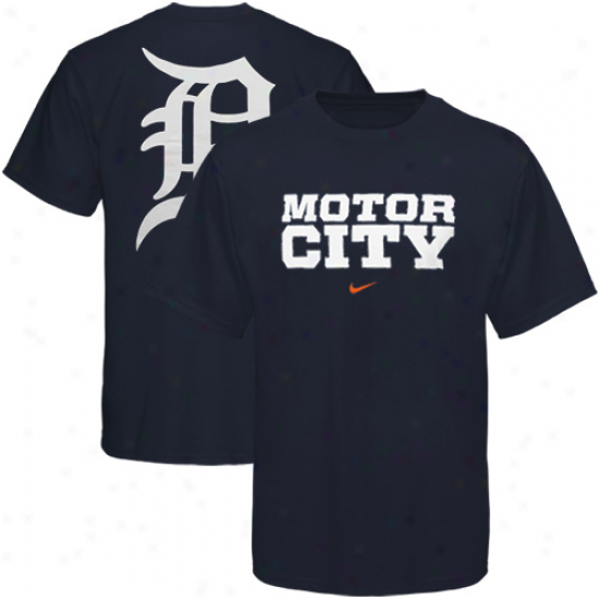 Nike Detroit Tigers Navy Blue Local T-shirt