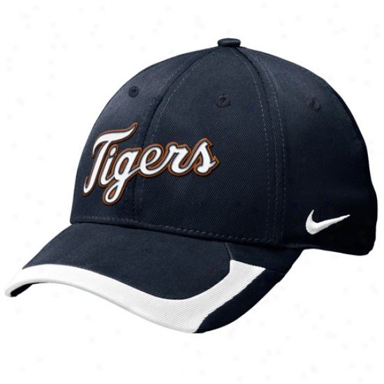 Nike Detroit Tigers Tactile Ii Legacy 91 Swoosh Flex Hat - Navy Livid