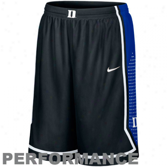 Nike Duke Pedantic  DevilsB lack Authentic Woven Player Basketball Performance Shorts