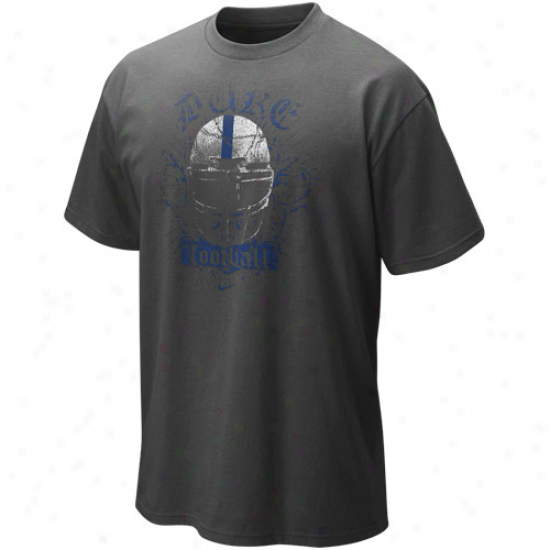 Nike Duke Blue Devils Black Seasonal Football T-shirt