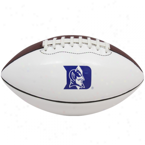 Nike Duke Blue Devils Youth White-brown Mini Autograph Football