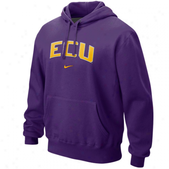 Nike East Carolina Pirat3s Purple Classic Arch Hoodie Sweatshirt