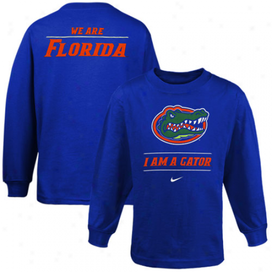 Nike Flotida Gators Preschool Royal Blue I Am We Are Long Sleeve T-shirt