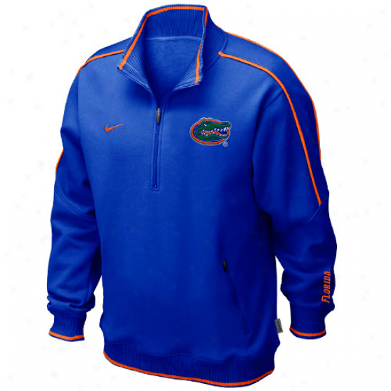 Nike Florida Gators Royal Blue Conference Star Quarter Zip Pullover Fleece Sweatshirt