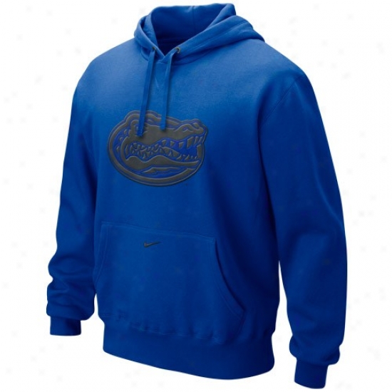 Nike Florida Gators Royal Blue Seasonnal Tackle Twill Logo Hoody Sweatshirt