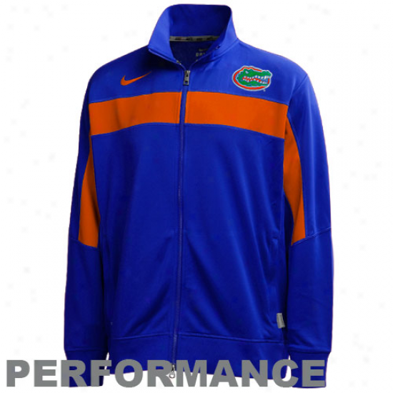 Nike Florida Gators Magnificent Blue Swagger Knit Performance Full Zip Jacket