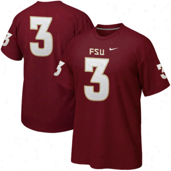 Nike Florida State Seminoles (fsu) #3 Replica Football Playdr T-shirt - Garnet