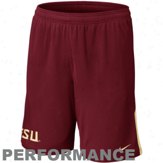 Nike Florida State Seminoles (fs8) Monster Mesh Performance Shorts - Garnet