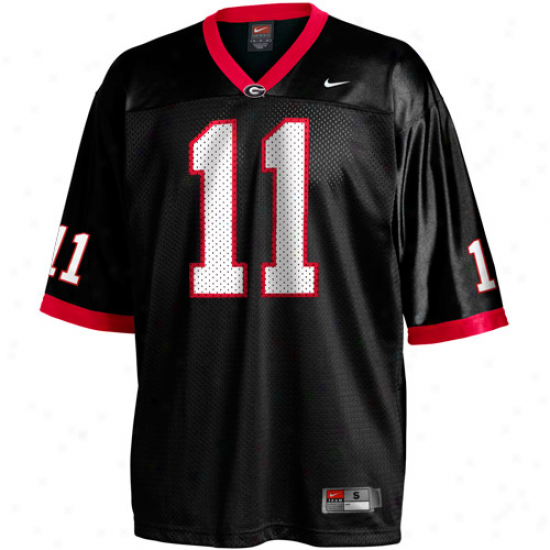 Nike Georgia Bulldogs #11 Replica Football Jersey - Black