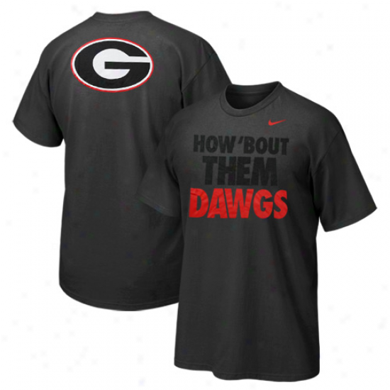 Nike Georgia Bulldogs How 'bout Them Dawgs T-shirt - Charcoal