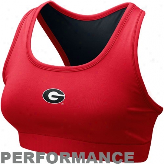 Nike Georgia Bulldogs Ladies Red Performance Sport sBra