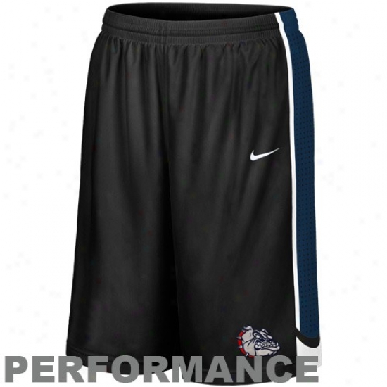 Nike Gonzaga Bulldogs Black Aerographic Performance Twill Basketball Shorts