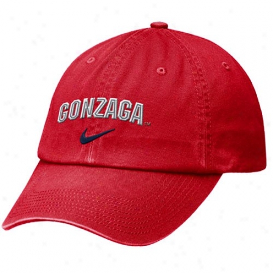 Nike Gonzaga Bulldogs Red Heritage 86 Campus Adjustable Hat