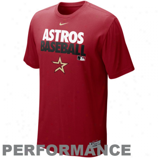 Nike Houston Astros Graphc Dri-fit Performance T-shirt - Red