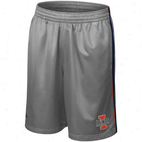 Nike Illinois Fighting Illini Gray Layup Basmetball Shorts